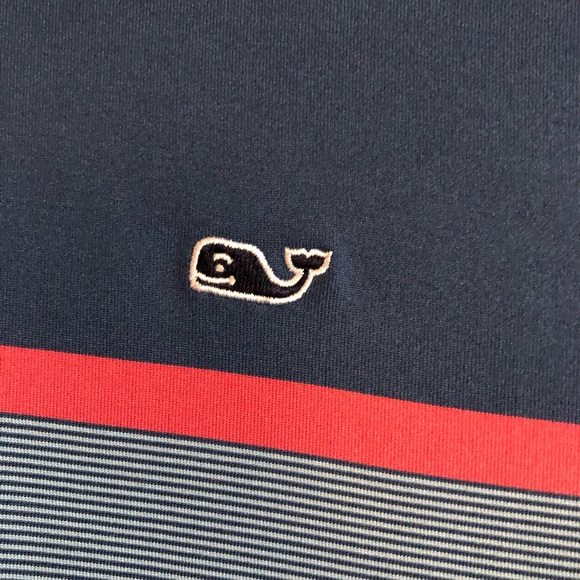 Luxury Vineyard Vines Performance Polo Shirt men’s medium blue golf - Picture 3 of 5